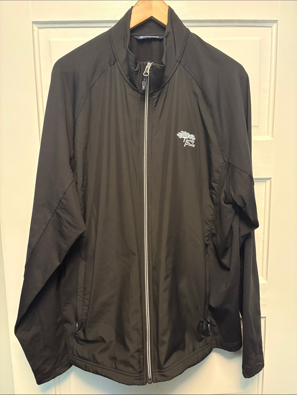 Cutter and Buck Torrey Pines Black Performance Full-Zip Jacket XL